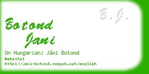 botond jani business card