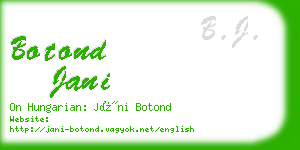 botond jani business card